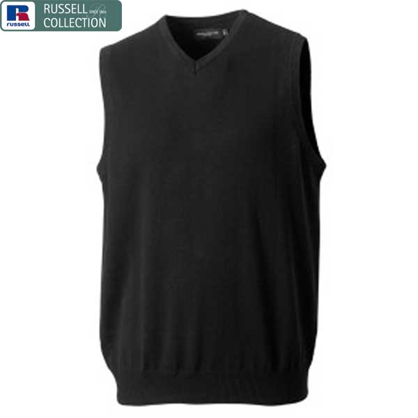 Russell Collection VNeck Short Sleeved Knitted Sweatshirt