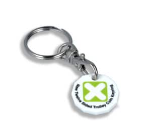 BH0464-New 12 sided plastic trolley coin key ring