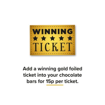 BH0964 Valentines Chocolate Bar Gold Ticket