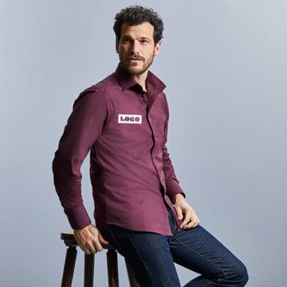 Russell Collection L/Sleeve Fitted Shirt