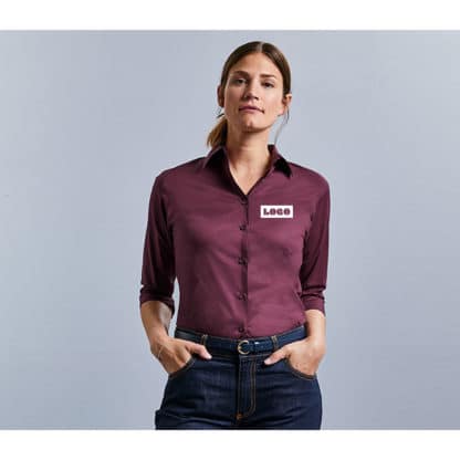Russell Collection Ladies 3/4 Sleeve Shirt