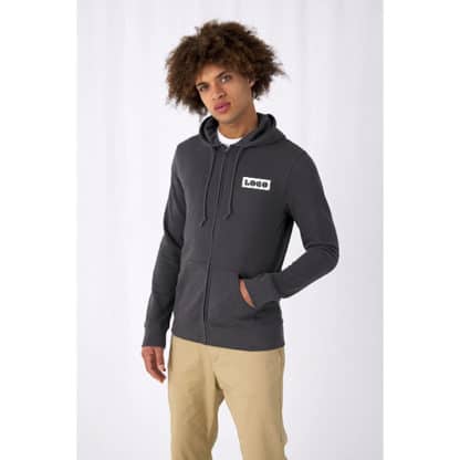 B&C Mens Organic Zipped Hood