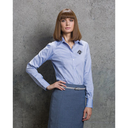 Kustom Kit Ladies L/Sleeve Oxford Shirt