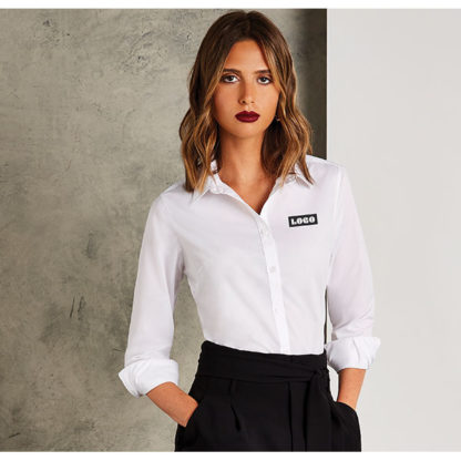 Kustom Kit Womens L/S Poplin Shirt