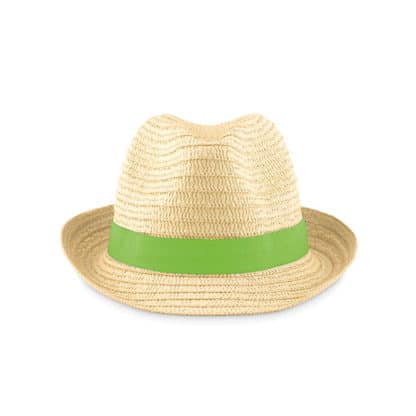Straw Hat with Printed Ribbon - Image 3