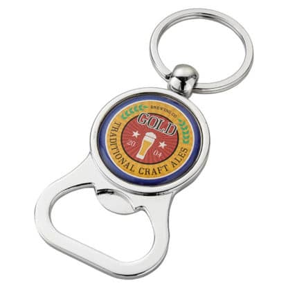 Domed Bottle Opener Key Ring