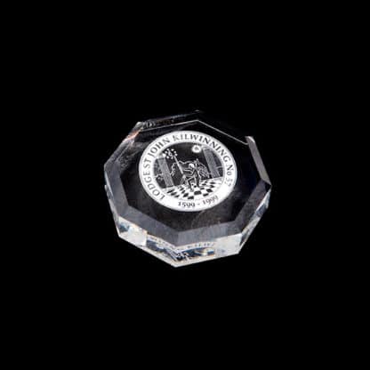 Optical Crystal Octagon Paperweight - Image 2