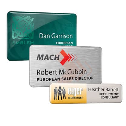 Domed Metal Name Badge