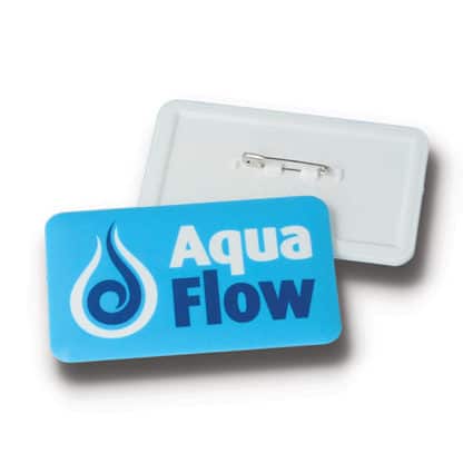 70mm Rectangular Recycled Button Badge