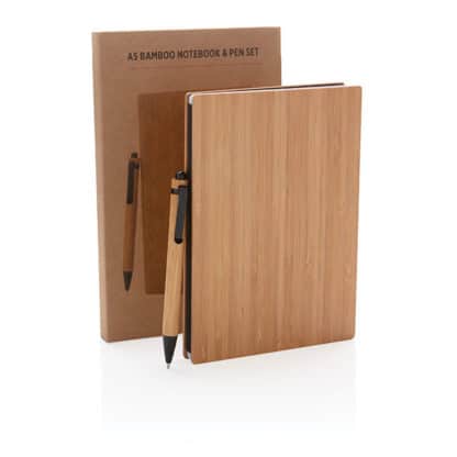 Bamboo A5 Notebook & Pen Set - Image 3