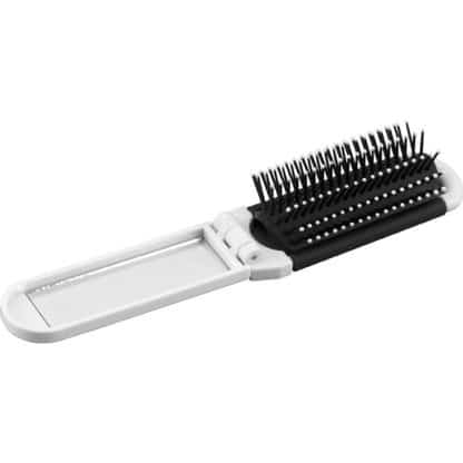 Foldable Hairbrush with Mirror - Full Colour - Image 3