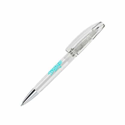 Senator Bridge Clear Plastic Ballpen with Metal Tip - Image 5