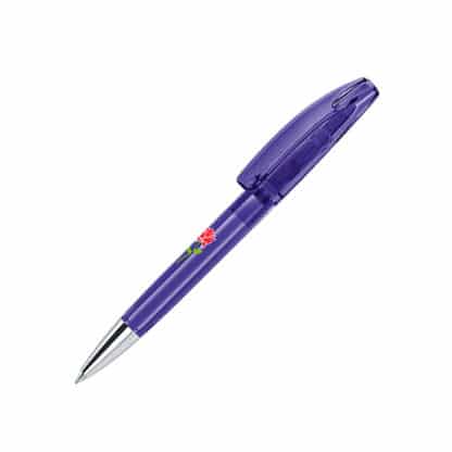 Senator Bridge Clear Plastic Ballpen with Metal Tip - Image 12
