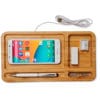 Frame Bamboo Wireless Charging Desk Organiser - Image 3
