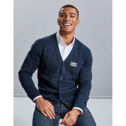 Russell Collection Mens V-Neck Cardigan