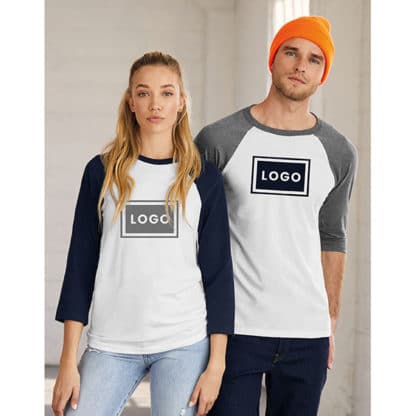 Bella + Canvas 3/4 Sleeve Baseball T-Shirt
