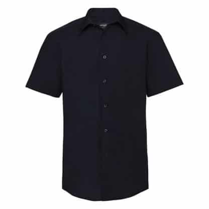 Russell Collection Mens Short Sleeve Poplin - Image 2