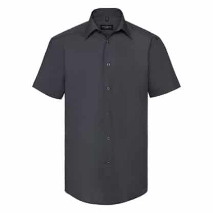 Russell Collection Mens Short Sleeve Poplin - Image 5