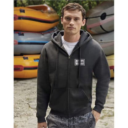 Fruit of the Loom Mens Premium Zipped Hooded Sweat