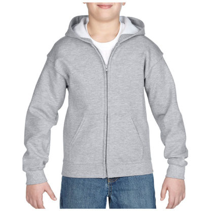 Gildan Childrens Zipped Hooded Sweat - Image 4