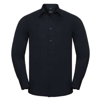 Russell Collection Mens Long Sleeve Poplin - Image 2