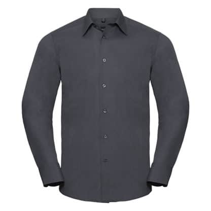 Russell Collection Mens Long Sleeve Poplin - Image 5
