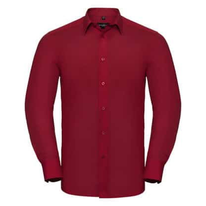 Russell Collection Mens Long Sleeve Poplin - Image 6