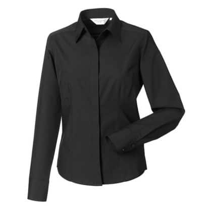 Russell Collection Ladies Long Sleeve Poplin - Image 5