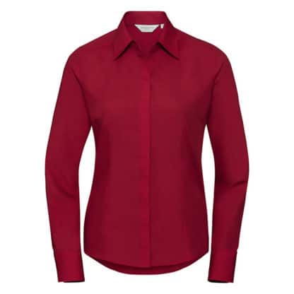Russell Collection Ladies Long Sleeve Poplin - Image 7