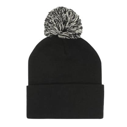 Acrylic Pom Pom Beanie Hat
