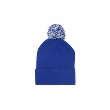 Acrylic Pom Pom Beanie Hat - Image 3