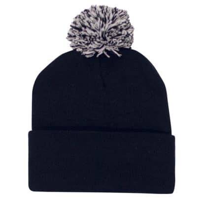 Acrylic Pom Pom Beanie Hat - Image 2