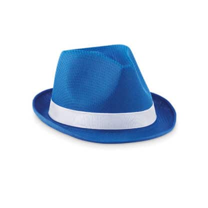 Straw Hat with Printed Ribbon - White Band - Image 2