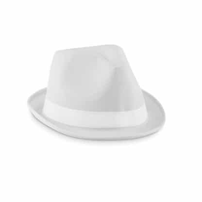 Straw Hat with Printed Ribbon - White Band - Image 6