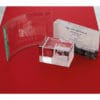 10 x 14.5cm Jade Glass Bevelled Crescent Trophy - Image 2