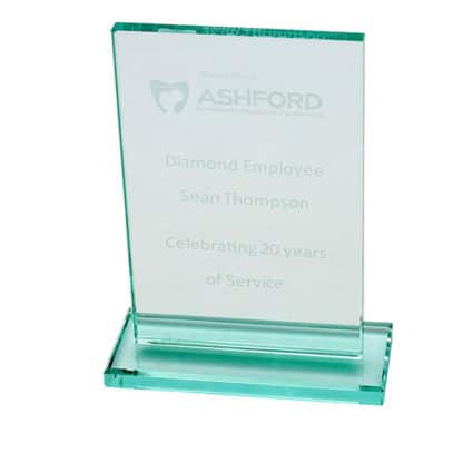 Jade Green Budget Rectangle Award