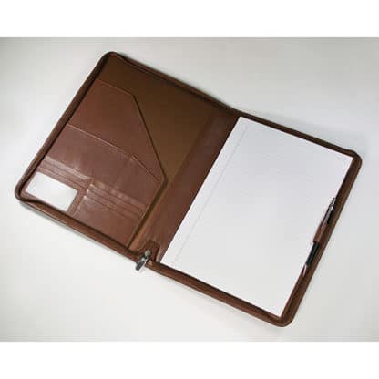 Melbourne Nappa Zipped Leather Conference Folder - Image 2