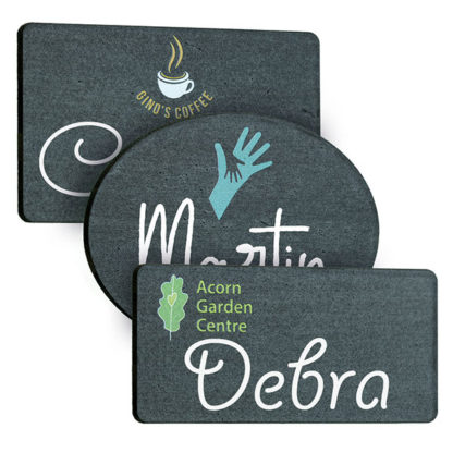 Reusable Moso Bamboo Blackboard Name Badge