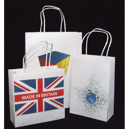 Size 1 Twisted Handle Kraft Paper Carrier - Full Colour - Image 2