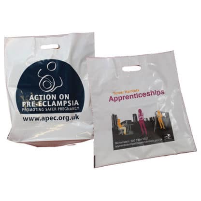 Biodegradable CMYK Digital Patch Handle Carrier Bag