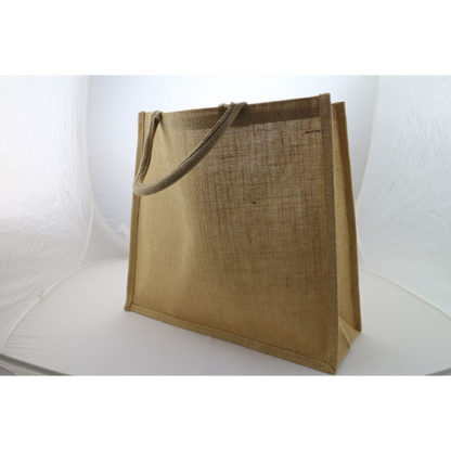 Large Natural Bag with Dyed Gusset - Image 4
