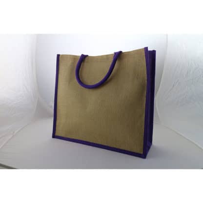 Large Natural Bag with Dyed Gusset - Image 6