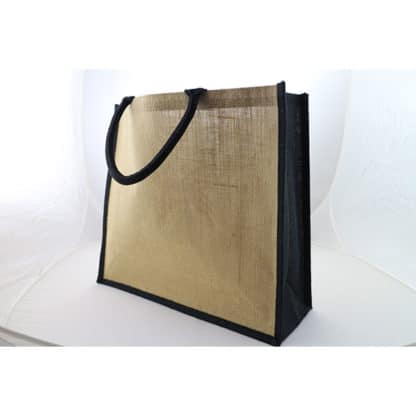 Large Natural Bag with Dyed Gusset - Full Colour - Image 2