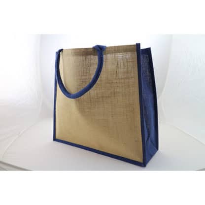 Large Natural Bag with Dyed Gusset - Full Colour - Image 3