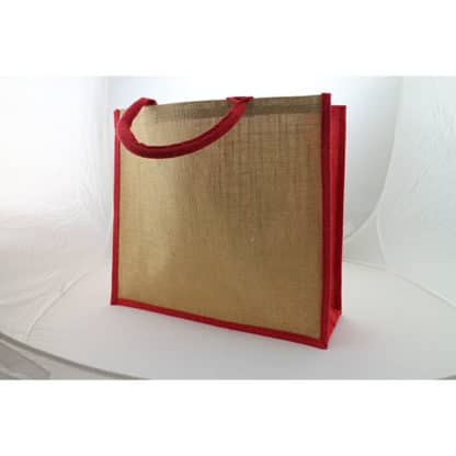 Large Natural Bag with Dyed Gusset - Full Colour - Image 8