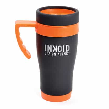 Black Rubberised Travel Mug - Image 5