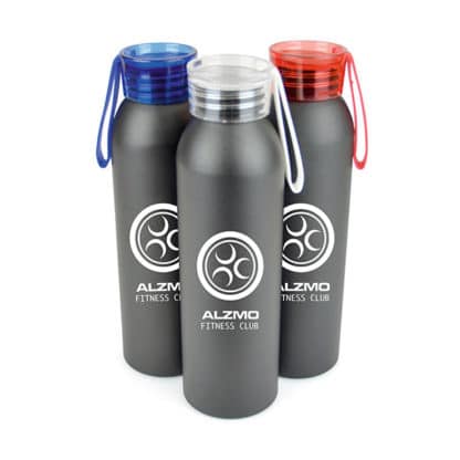 Black Aluminium Sports Bottle 600ml - Image 3