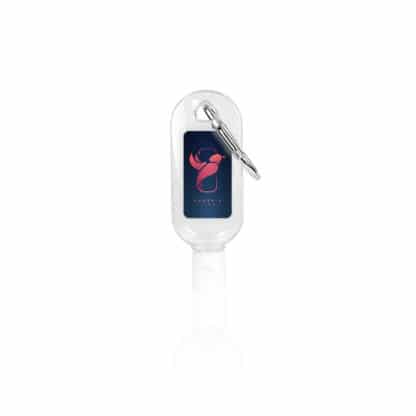 30ml Hand Sanitiser with Carabiner Clip - Full Colour - Image 2