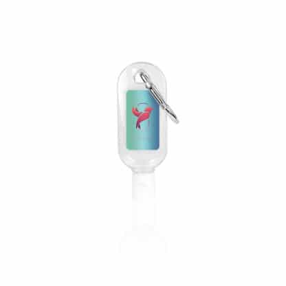 30ml Hand Sanitiser with Carabiner Clip - Full Colour