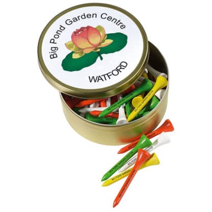 Tin of Golf Tees